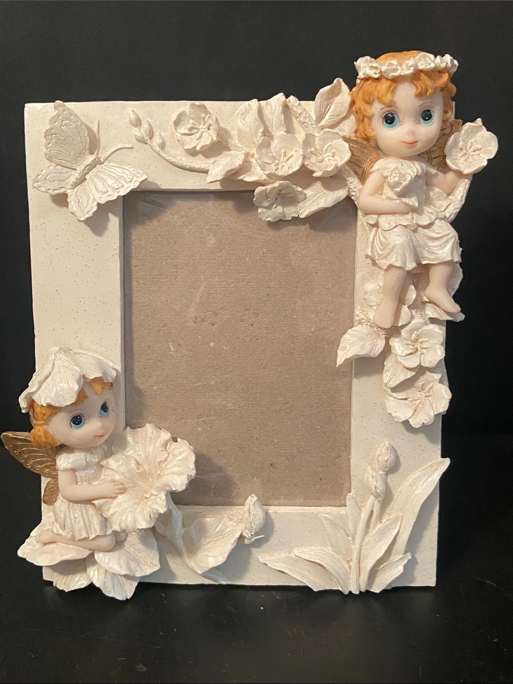 Posh Italy Design Cream Fairy & Floral Picture Frame Insert 6 x 4”
